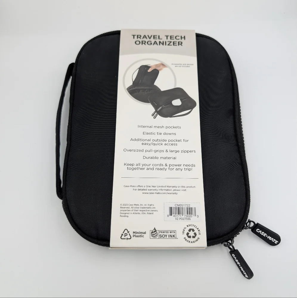 Case-Mate Black Tech Organizer Bag